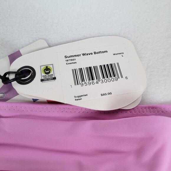 Prana Womens Summer Wave Lined Swimsuit Bottom Bikini Size Large Pink Outdoor - Picture 3 of 9